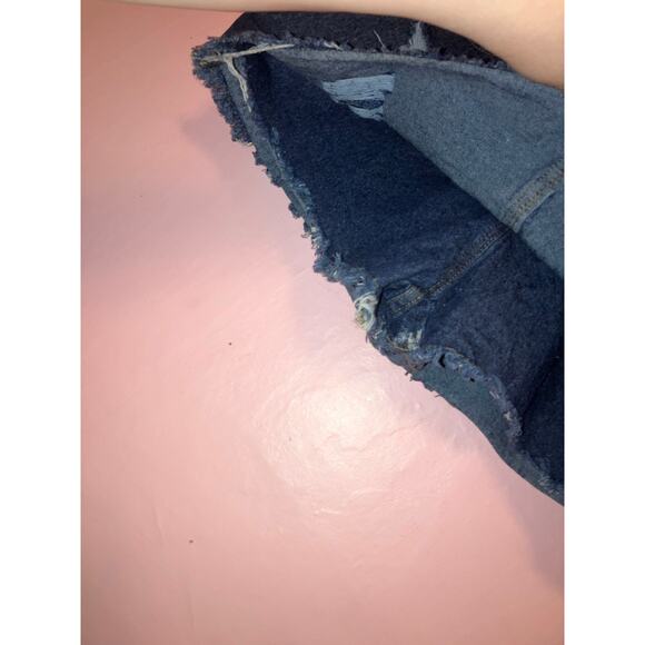 NWT Jolie & Joy denim mini distressed skort size large - Picture 2 of 8